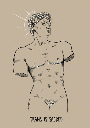 trans is sacred (mtf) | digital print - (2023)