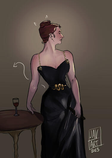 crowley as madame X - john singer sargent study | digital illustration - (2023)
