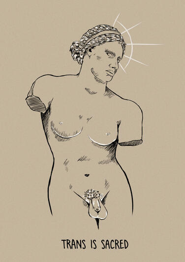 trans is sacred (mtf) | digital print - (2023)