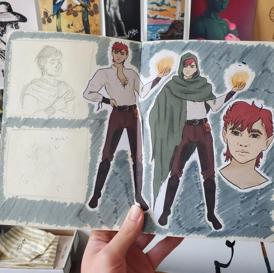 character design experiments ( part 2. ) - sketchbook work | pencil, marker & digital - (2022)