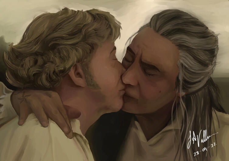 our flag means death - stede &amp; ed | digital painting - (2022)