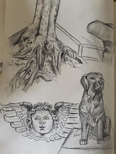 scotland - various studies - sketchbook work | pencil on paper - (2023)