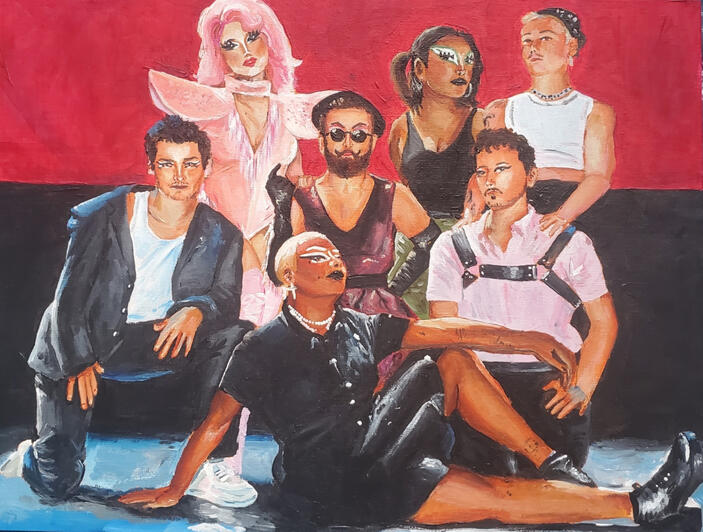 drag family | acrylic on canvas board - (2023)