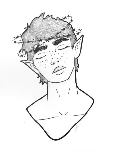 starboy | pencil &amp; pen on paper - (2020)